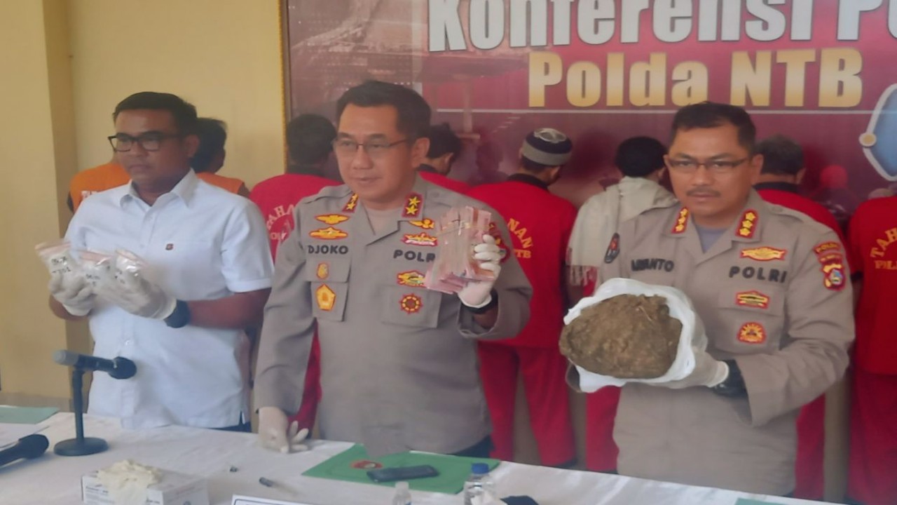 Polda NTB berhasil mengungkap8 kasus Narkotika selama tiga pekan terakhir. Foto (Istimewa)
