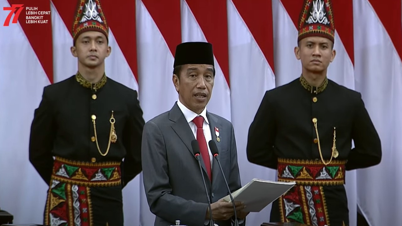 Presiden Joko Widodo (Jokowi) di Sidang Tahunan 2022. Foto: Setkabgoid