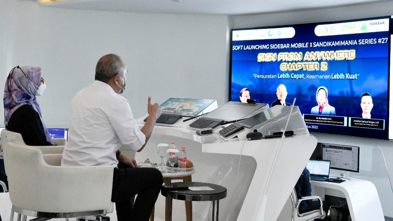 Sekda Jabar saat soft launching.