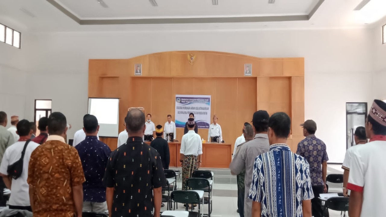 Sosialisasi perlindungan jaminan sosial Ketenagakerjaan bagi kepala desa, aparat desa dan pekerja rentan di Kabupaten Manggarai Timur. Foto (Istimewa)