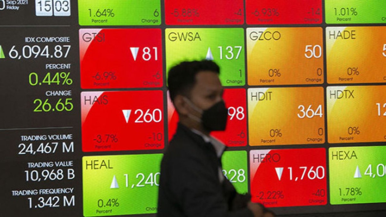 Ilustrasi grafik saham/ist