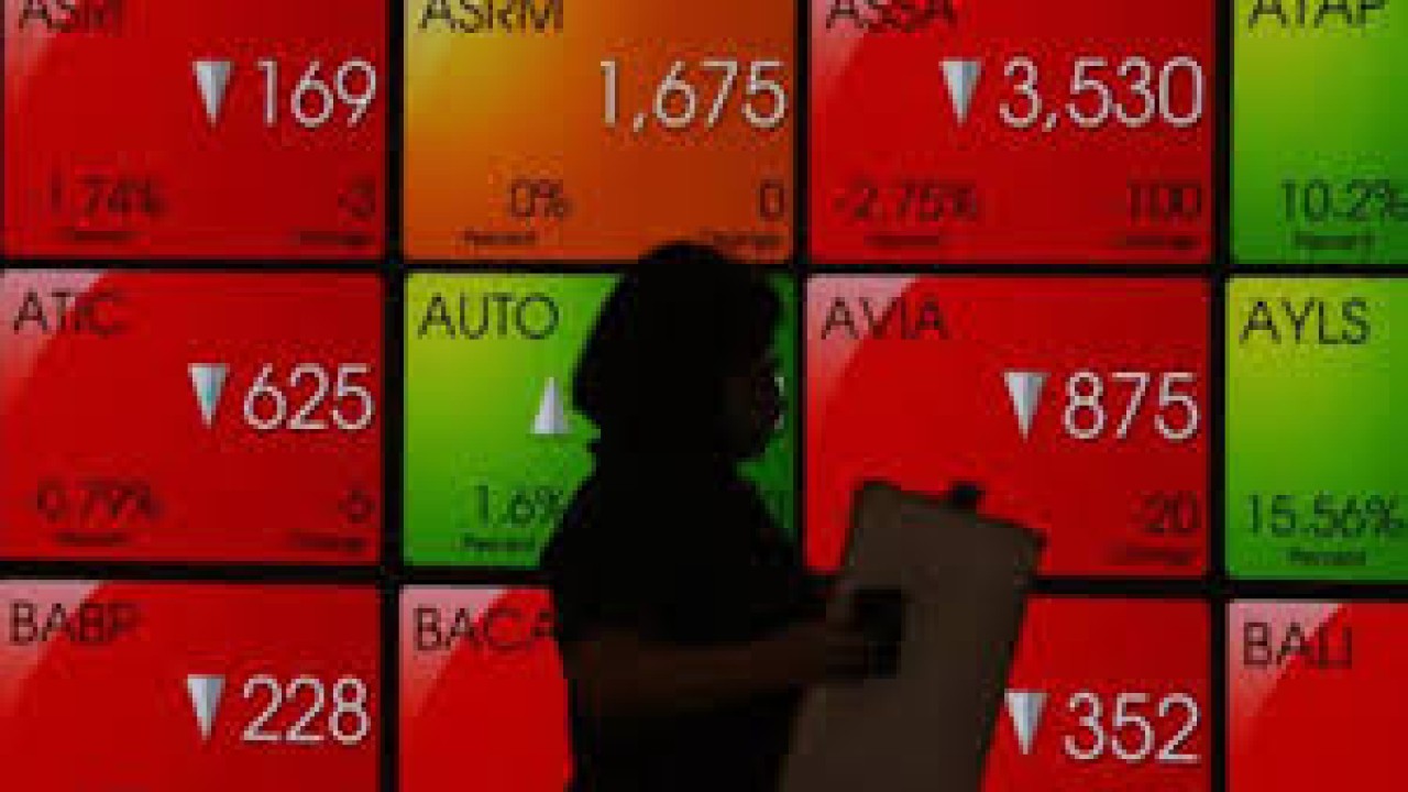 Ilustrasi grafik saham/ist