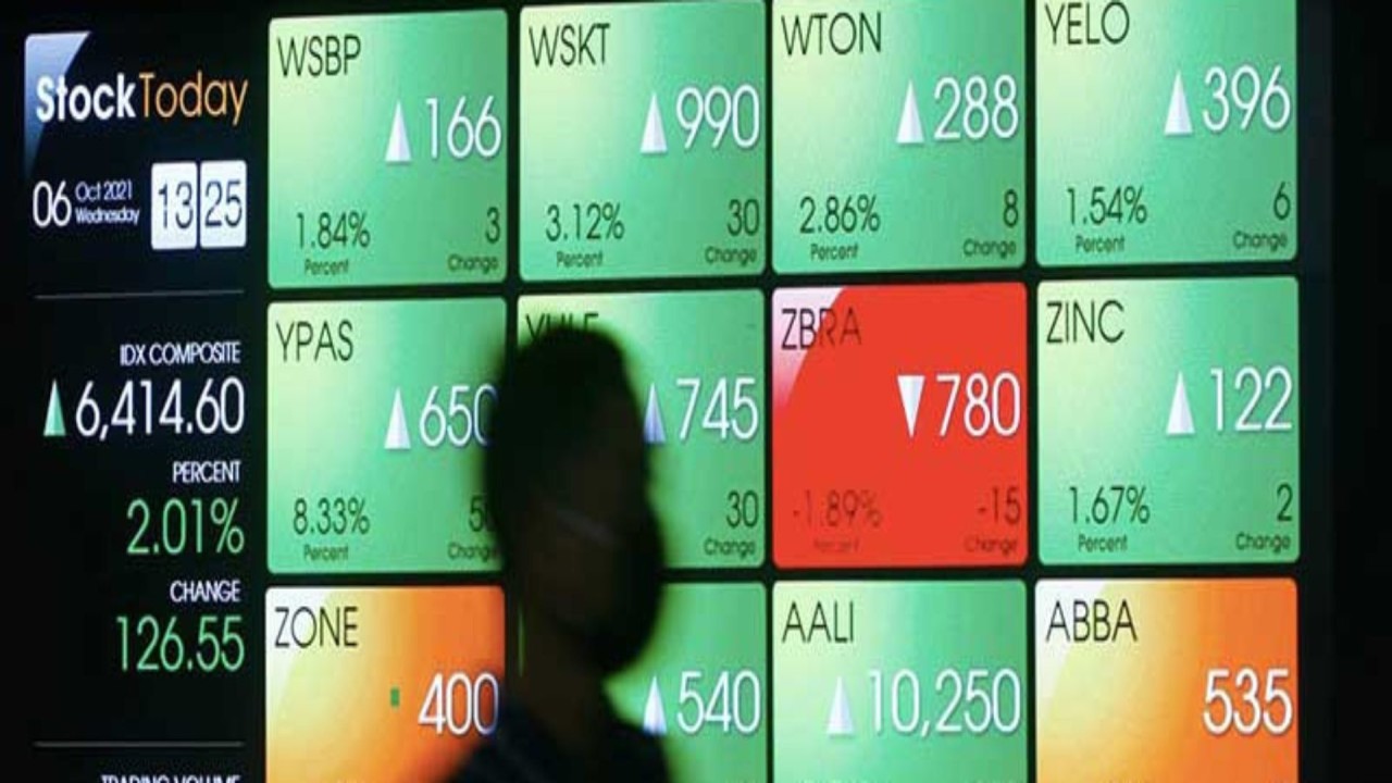 Ilustrasi grafik saham/ist