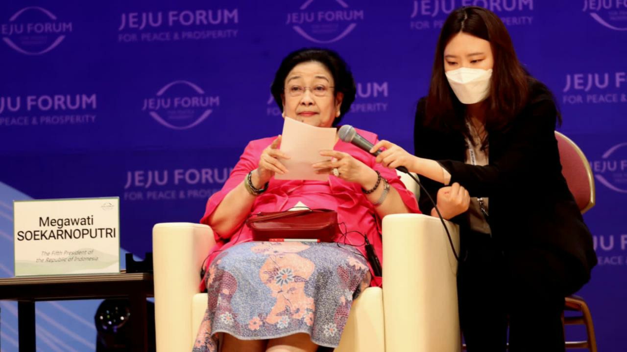 Megawati Soekarnoputri di Jeju Forum for Peace and Prosperity 2022.