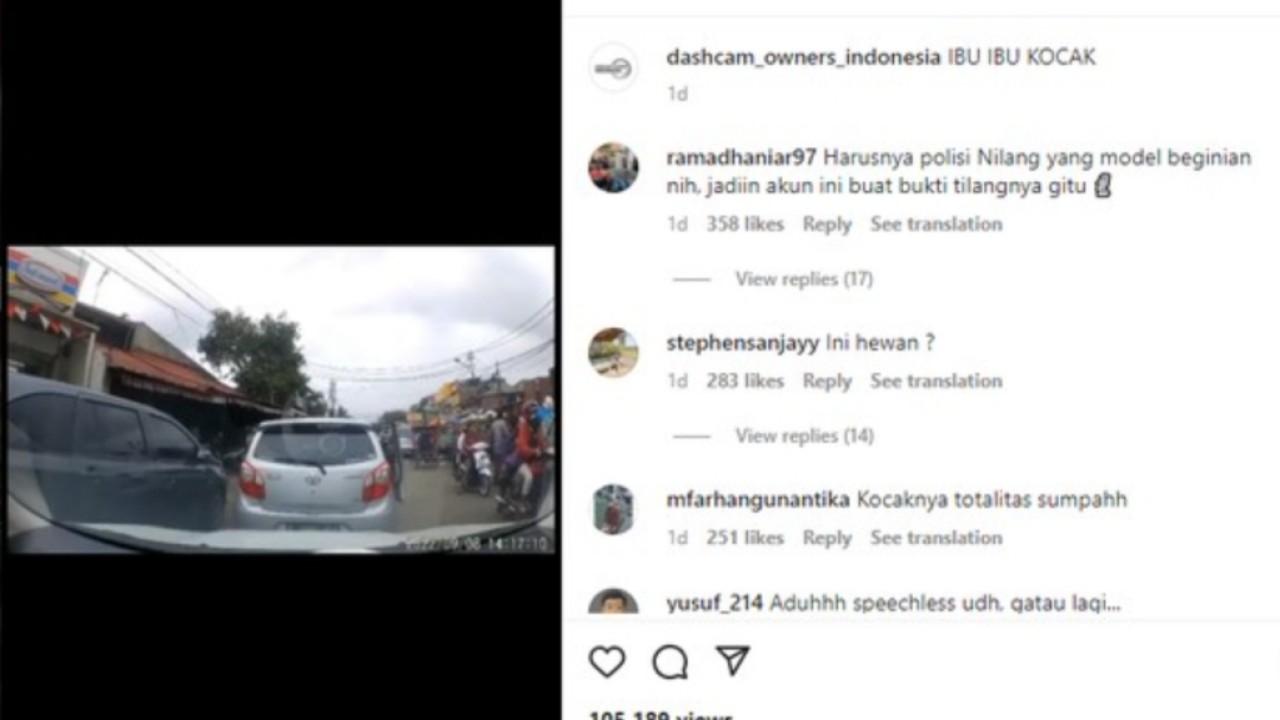 Sebuah mobil di parkir di tengah  jalan oleh pemiliknya/net