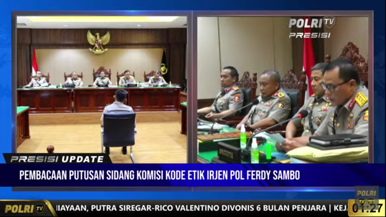 Sidang etik Irjen Ferdy Sambo.