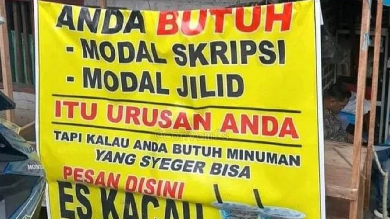 Spanduk penjual ss Cincau/net