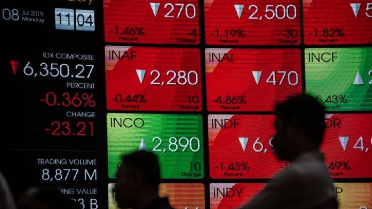 Ilustrasi grafik saham/ist