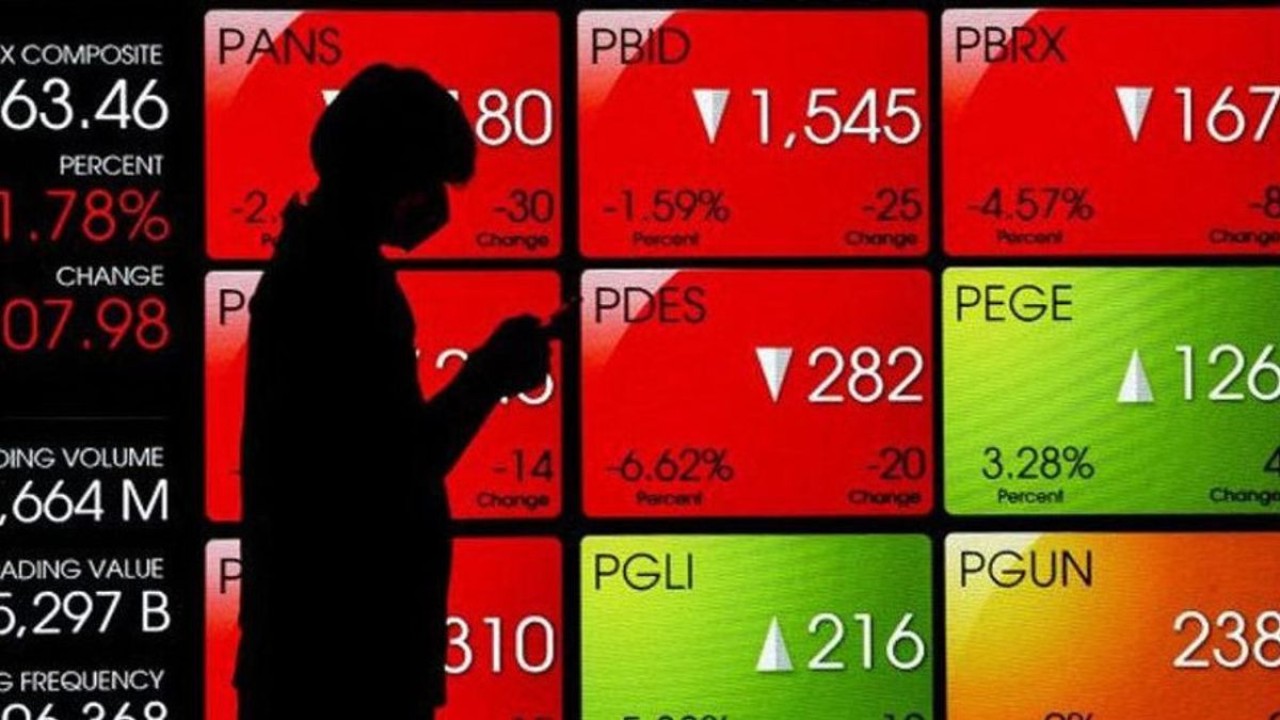 Ilustrasi grafik saham/ist