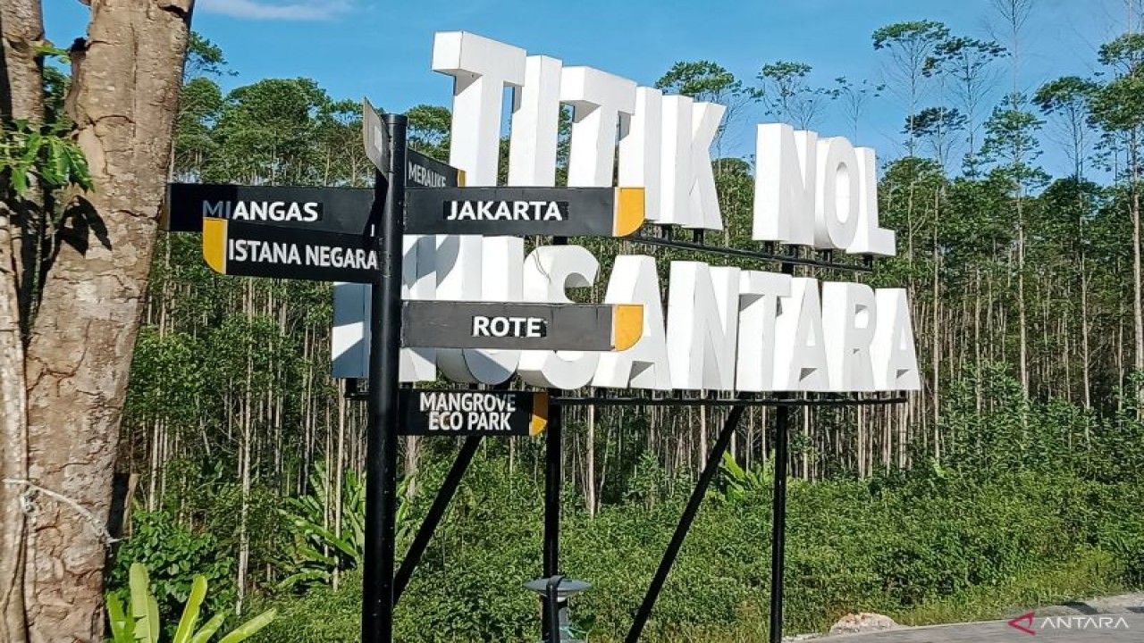 Kawasan titik nol IKN Indonesia baru bernama Nusantara di Kecamatan Sepaku, Kabupaten Penajam Paser Utara (ANTARA/Novi Abdi-Bagus Purwa)