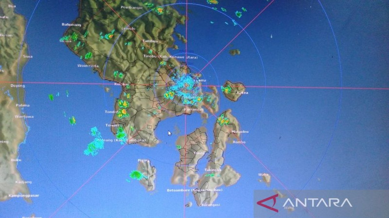 Badan Meteorologi Klimatologi dan Geofisika (BMKG) Kendari, Sulawesi Tenggara menyebutkan cuaca wilayah Sultra hari ini hingga besok 11 November 2022 umumnya cerah berawan, walaupun pada sore hari beberapa wilayah kabupaten berpotensi hujan ringan. (Foto ANTARA-HO BMKG Kendari)