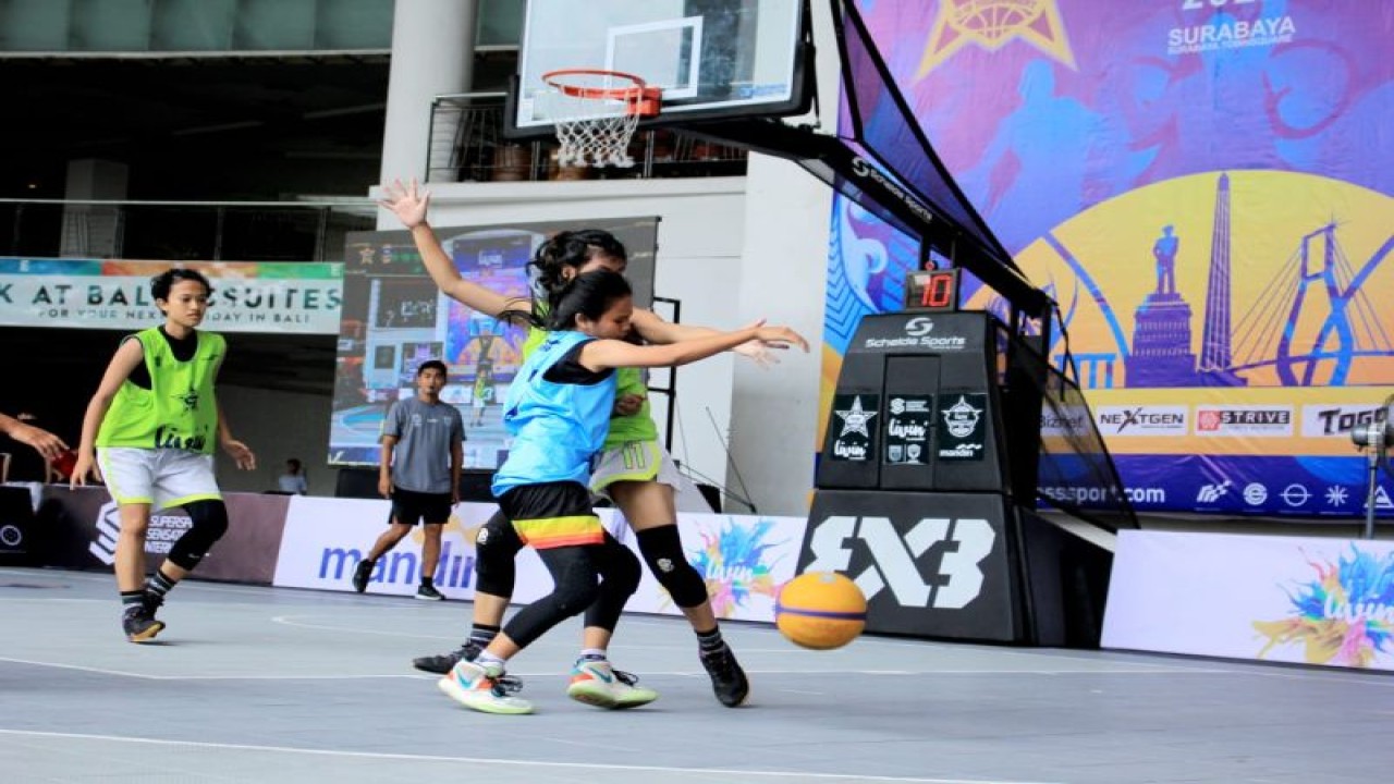 Ilustrasin pertandingan Livin by Mandiri Indonesia 3X3 Tournament. ANTARA/HO-Indonesia 3X3 Tournament d