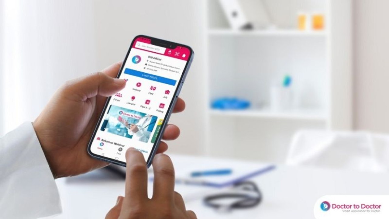 Ilustrasi aplikasi kesehatan Doctor to Doctor (D2D). (ANTARA/HO)