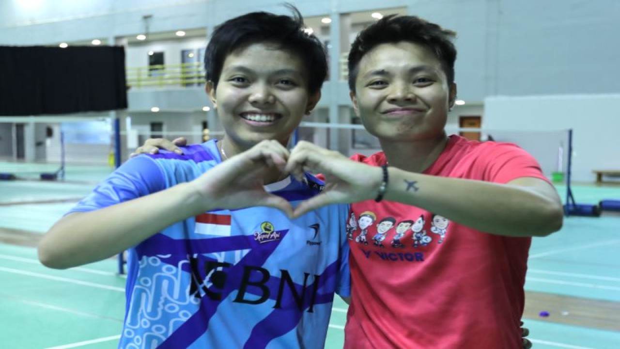 Ganda putri Apriyani Rahayu/Siti Fadia Silva Ramadhanti menerima undangan turnamen akhir tahun BWF World Tour Finals 2022 pada 7-11 Desember di Bangkok, Thailand. (ANTARA/HO-PP PBSI)
