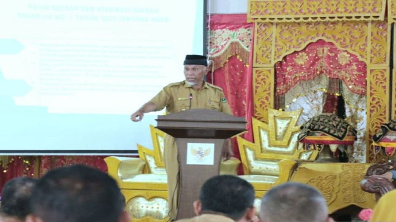 Gubernur Sumatera Barat Mahyeldi. ANTARA/HO-Diskominfotik Sumbar
