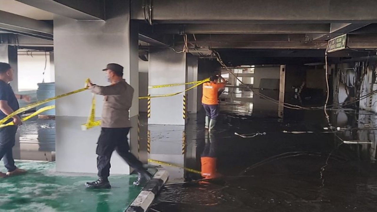 Kebakaran gudang di Lampung City Mall (ANTARA/HO)