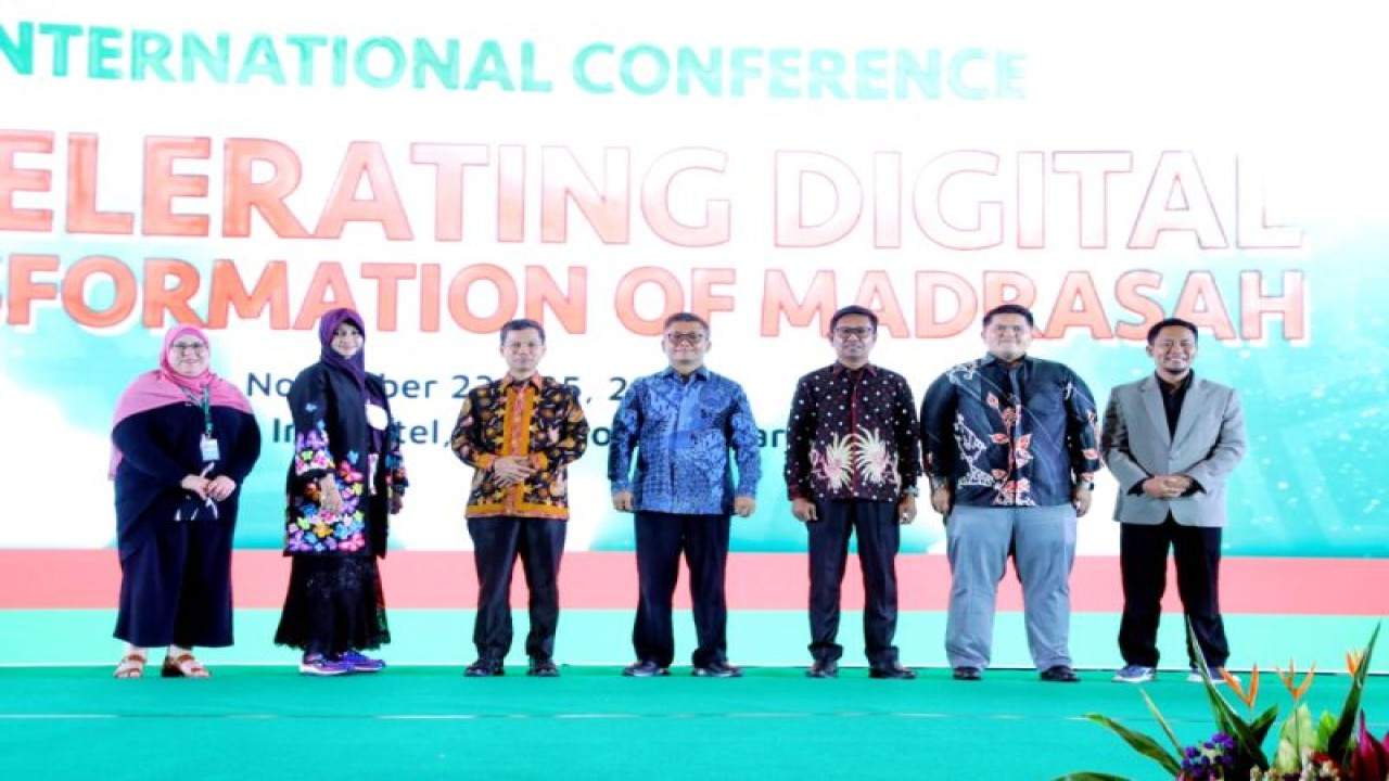 Pelaksanaan Konferensi Internasional Akselerasi Transformasi Digitalisasi Madrasah. (ANTARA/HO-Kemenag)