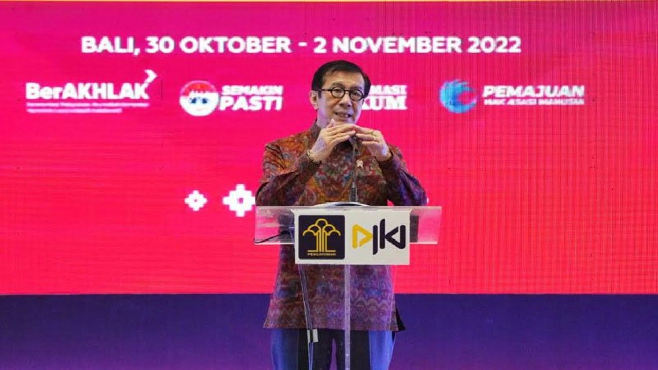 Menkumham Yasonna H Laoly. (ANTARA/HO-Kanwil Kemenkumham Kalteng)