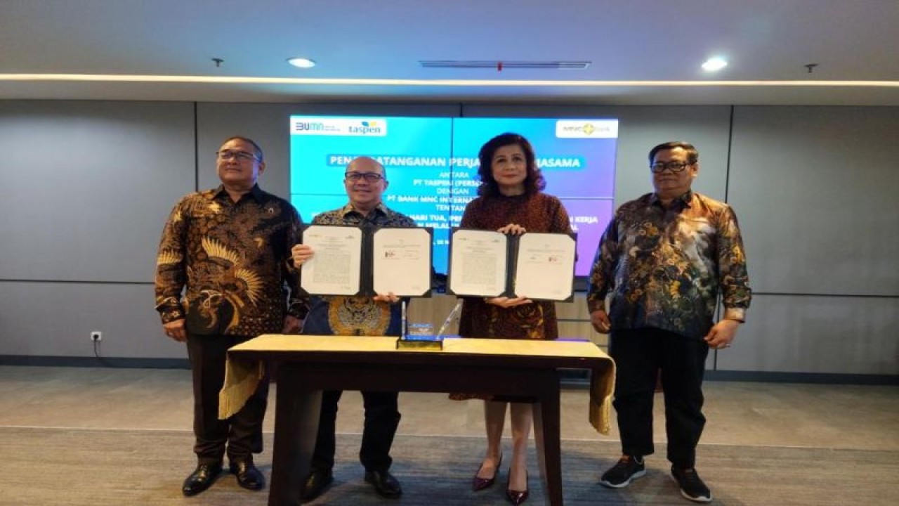 MNC Bank resmi menjadi mitra bayar digital pertama Taspen (Persero). ANTARA/HO-MNC Bank