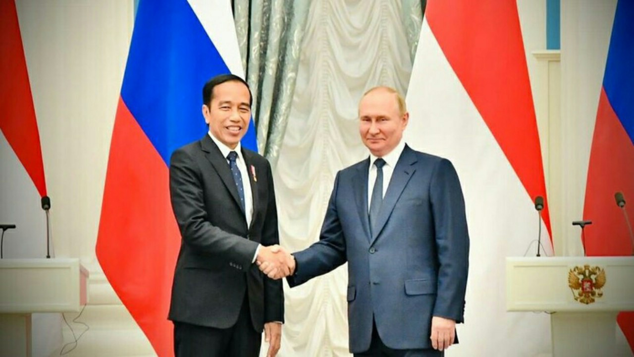 Presiden Jokowi dan Putin.