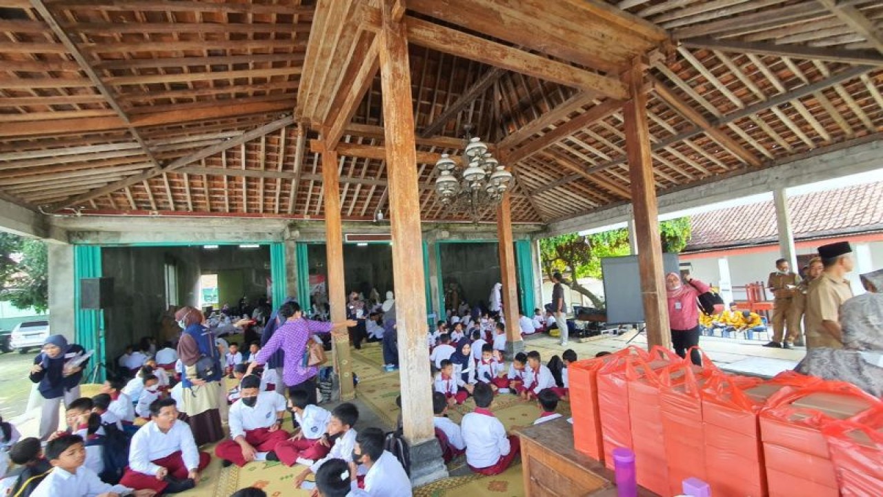 Trauma healing bagi siswa SD Muhammadiyah Bogor, Kabupaten Gunugkidul Progo. (ANTARA/HO-Humas Pemkab Gunungkidul)