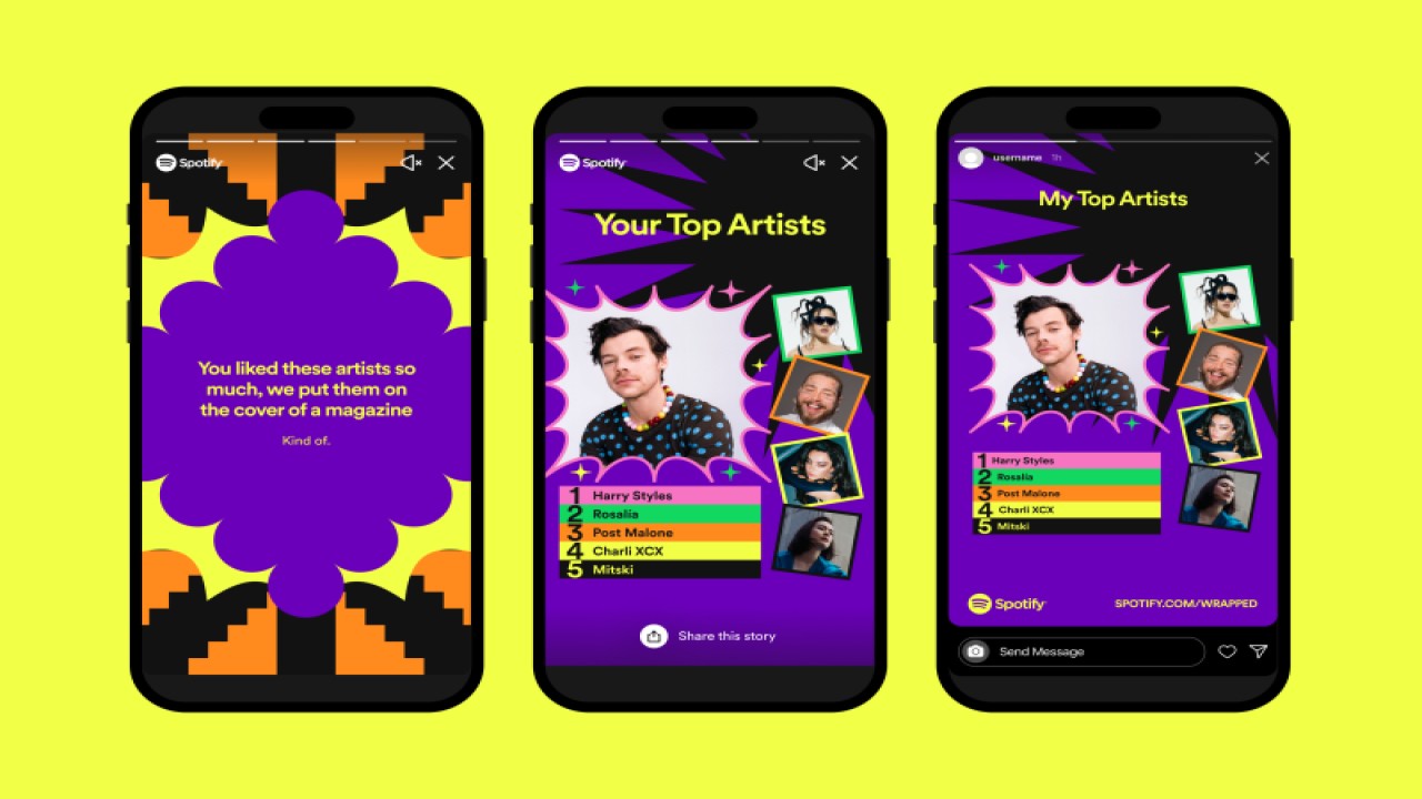 Salah satu tampilan Spotify Wrapped 2022. (ANTARA/Spotify)