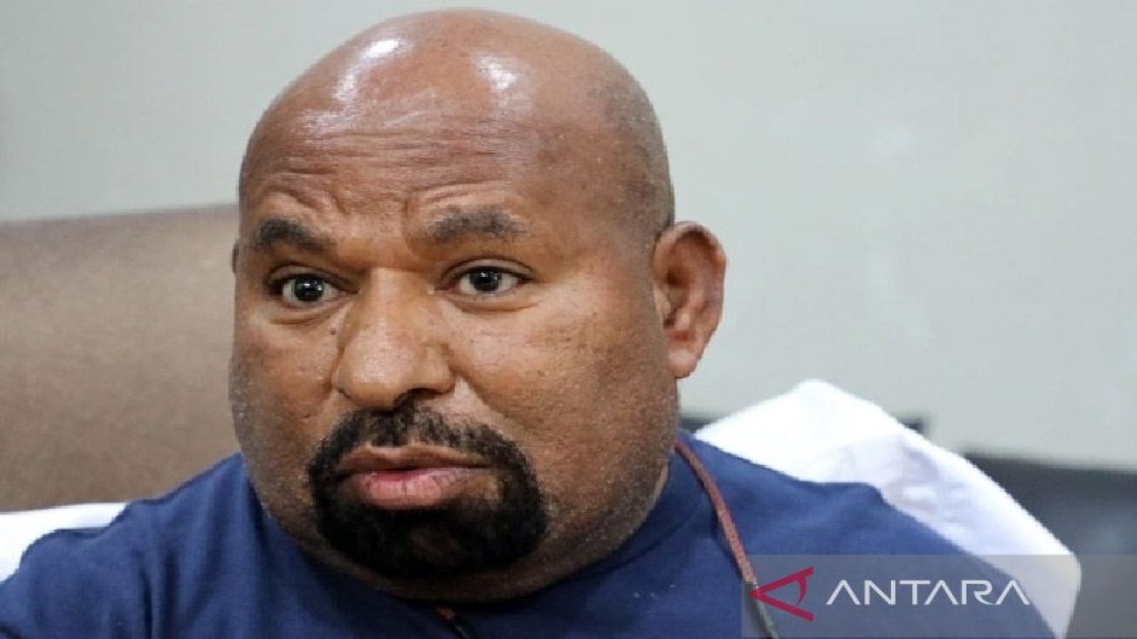 Tangkapan layar - Gubernur Papua Lukas Enembe. ANTARA/Qadri Pratiwi/am.