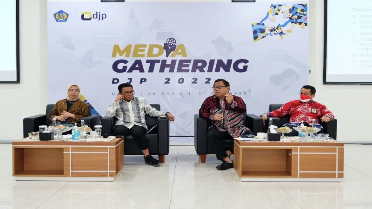 Temu media Ditjen Pajak di Batam, Kepulauan Riau, Rabu (30/11/2022). ANTARA/HO-DJP