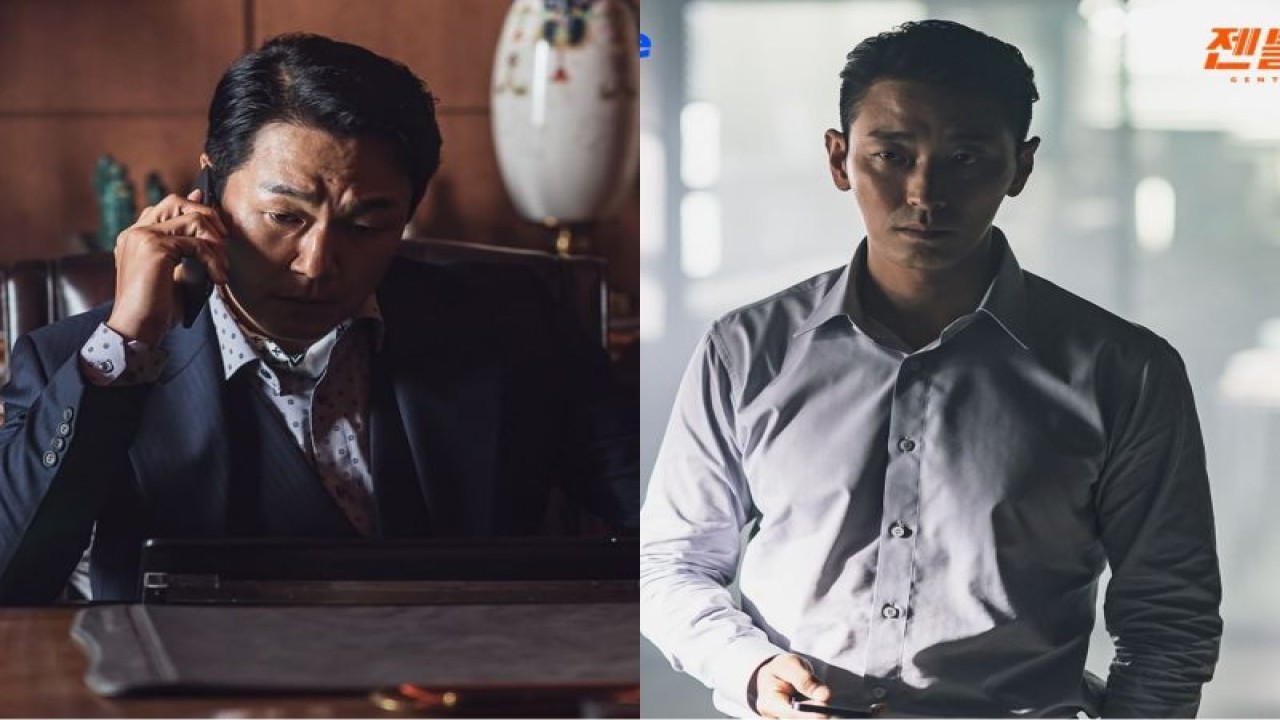 Aktor Park Sung-woong (kiri) dan Ju Ji-hoon dalam film "Gentleman" (Instagram.com/wavve.official)