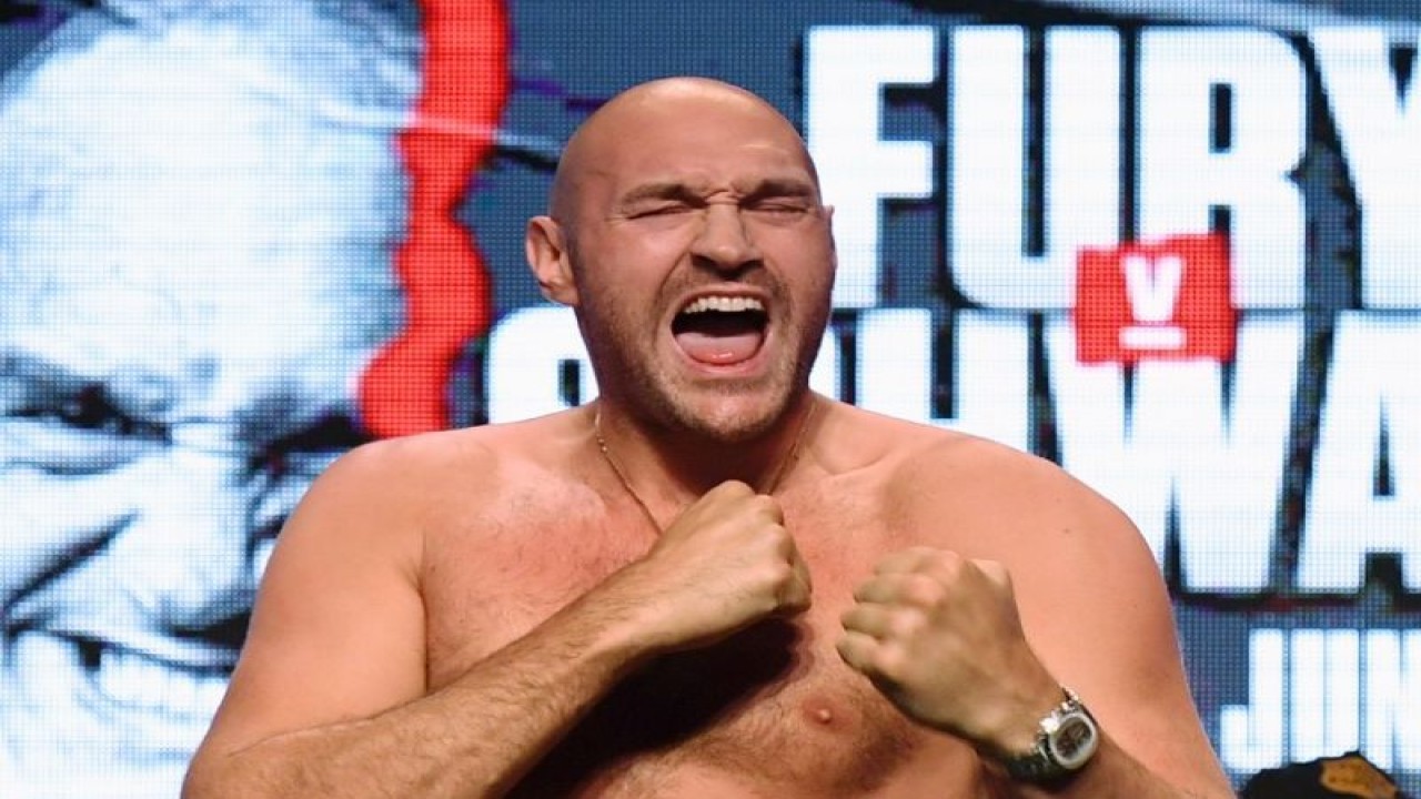 Arsip - Petinju kelas berat Tyson Fury di Las Vegas, 14 Juni 2019. Ethan Miller/Getty Images/AFP