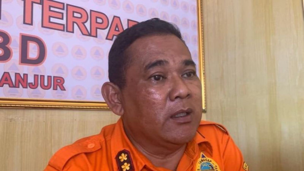 Sekretaris Badan Penanggulangan Bencana Daerah (BPBD) Kabupaten Cianjur, Jawa Barat, Rudi Wibowo.(ANTARA/Ahmad Fikri). (Ahmad Fikri)