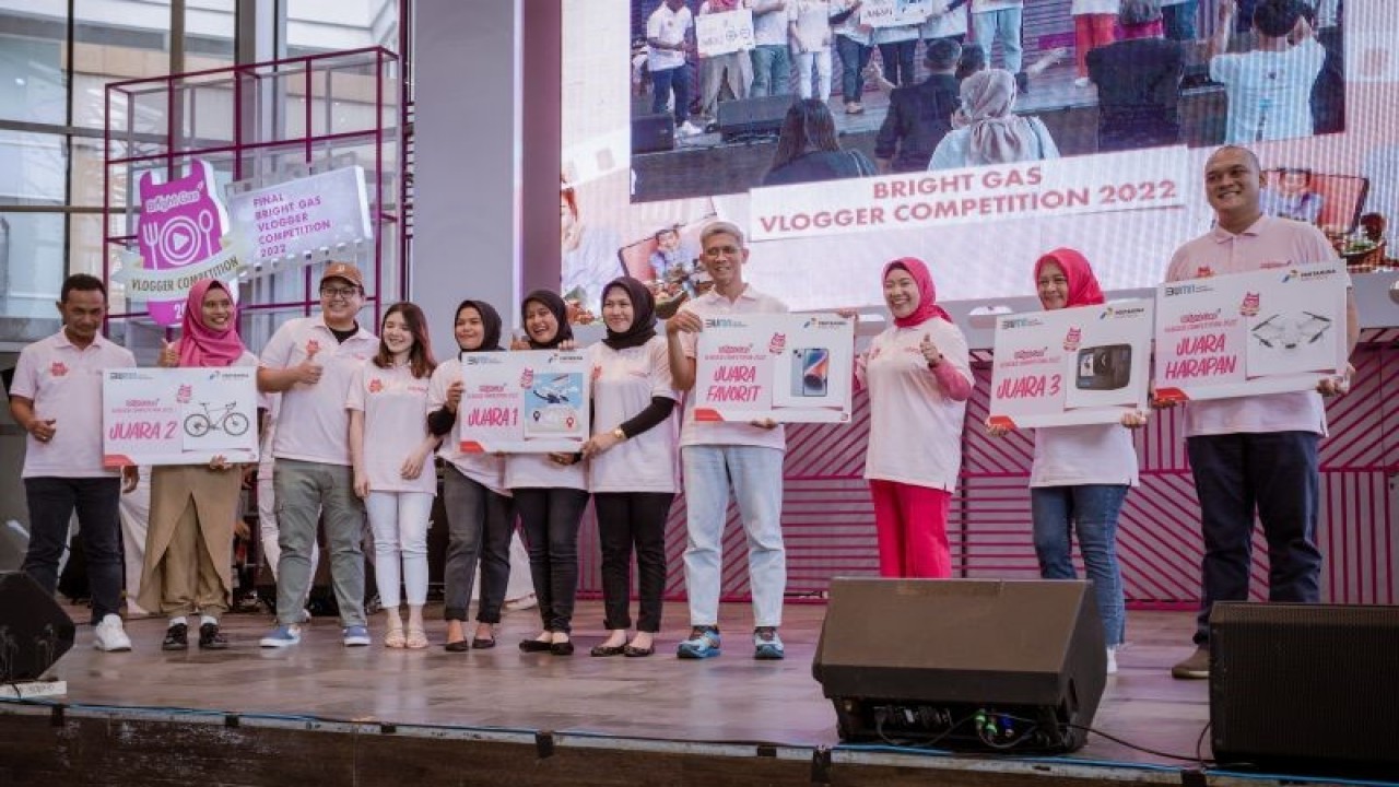 Bright Gas a berkolaborasi dengan lebih dari 339 video blogger (vlogger) kreatif dari 18 provinsi di Indonesia menggelar Bright Gas Vlogger Competition (BGVC) 2022.  (ANTARA/HO-Pertamina/pri)