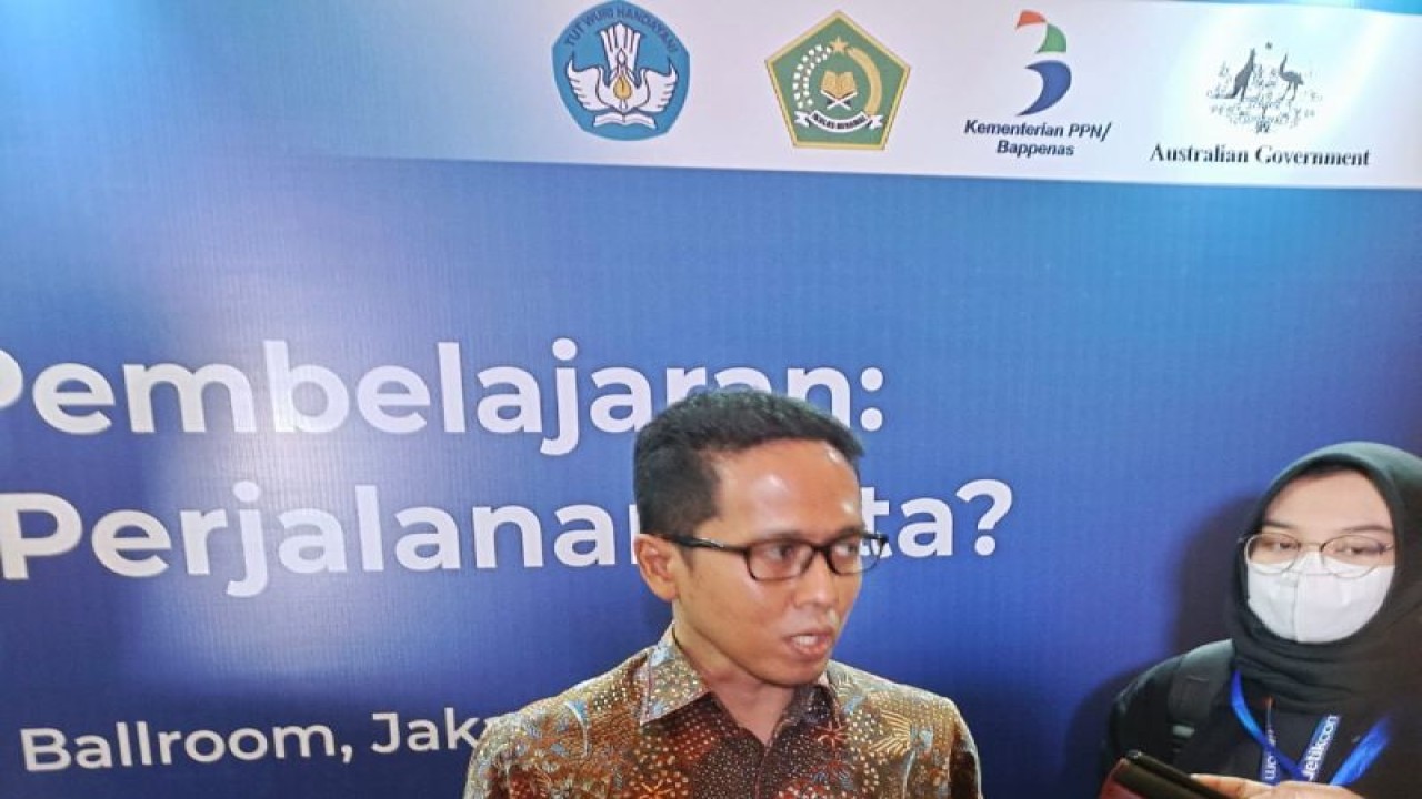 Kepala Badan Standar, Kurikulum, dan Asesmen Pendidikan (BSKAP) Kemendikbudristek, Anindito Aditomo, pada acara Temu Inovasi di Jakarta, Selasa. (ANTARA/HO-Dokumentasi Pribadi)