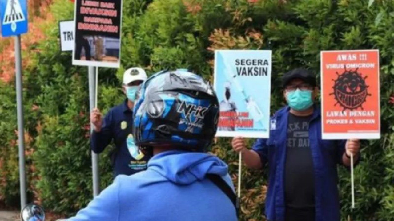 Kampanye jaga protokol kesehatan COVID-19 di Kalsel.(ANTARA/HO)