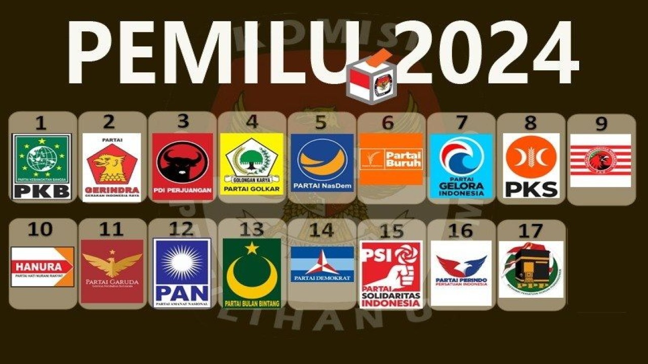 Daftar 17 parpol peserta Pemilu serentak 2024. ANTARA/HO-KPU