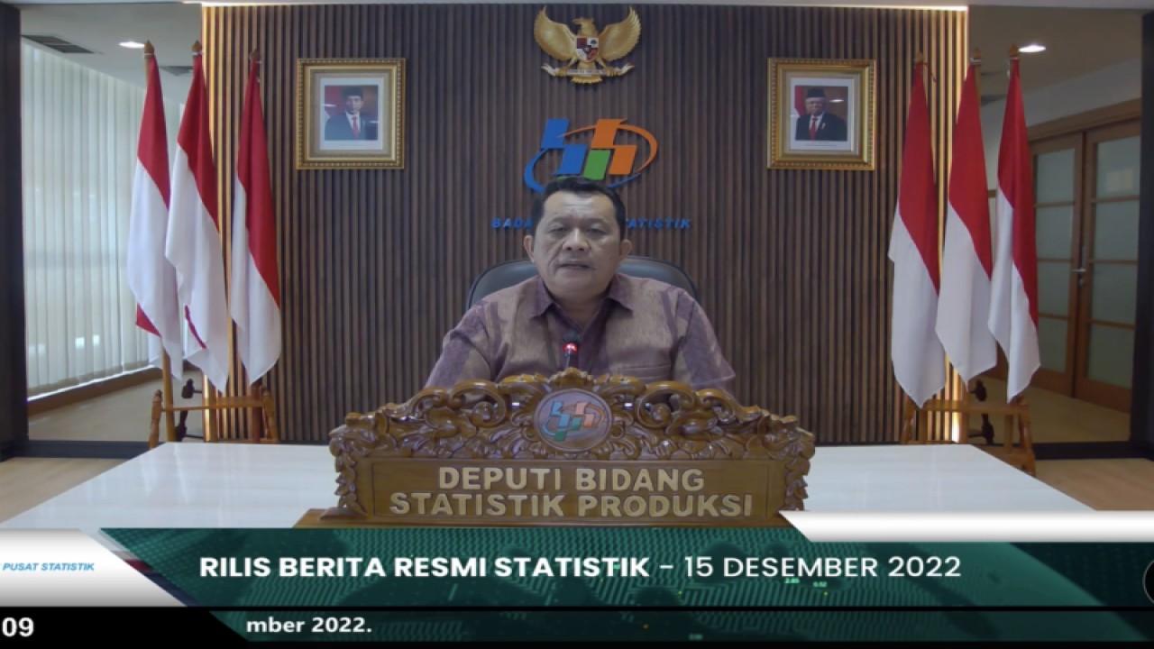 Deputi Bidang Statistik Produksi M Habibullah. (ANTARA/ Tangkapan Layar Aplikasi)