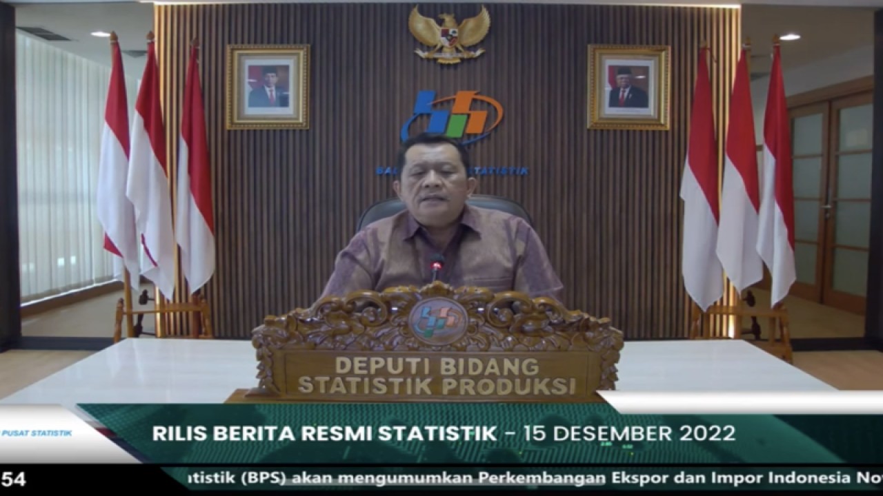 Deputi Statistik Produksi Badan Pusat Statistik M Habibullah. (ANTARA/ Tangakapan Layar Aplikasi)