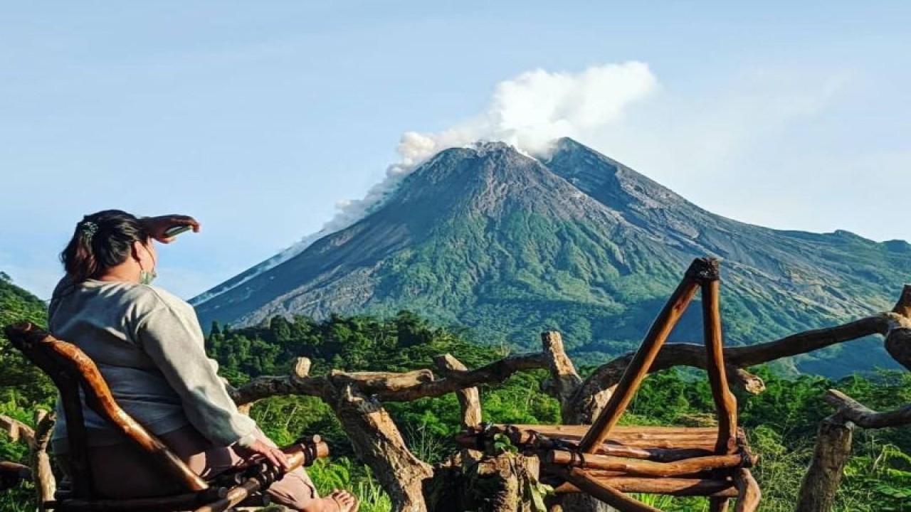 Destinasi Wisata Nawang Jagad di Gardu Pandang Merapi Kaliurang Kabupaten Sleman. ANTARA/HO-Dinas Pariwisata Sleman