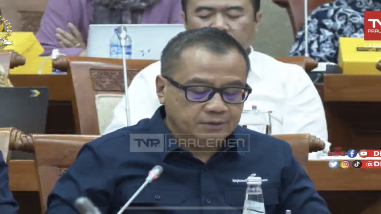 Direktur Utama Angkasa Pura I Faik Fahmi saat Rapat Dengar Pendapat dengan Komisi VI DPR RI di Jakarta, Rabu. (ANTARA/ Tangkapn Layar Aplikasi)