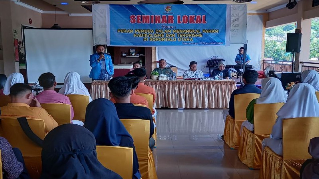 DPD KNPI Gorontalo Utara, menggelar Seminar bertema Menangkal Radikalisme dan Terorisme di Gorontalo Utara. ANTARA/Susanti Sako