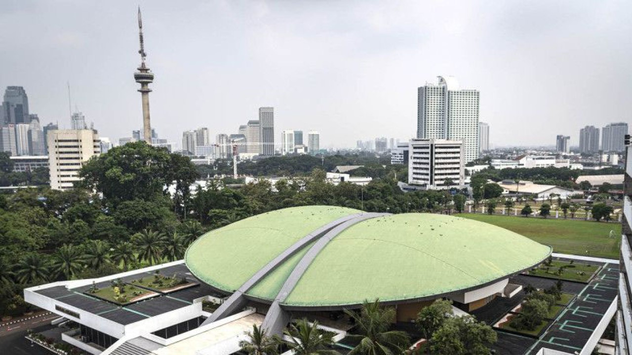 Dokumentasi Gedung Nusantara DPR di Kompleks Parlemen, Senayan, Jakarta, Kamis (19/5/2022). ANTARA FOTO/Aprillio Akbar
