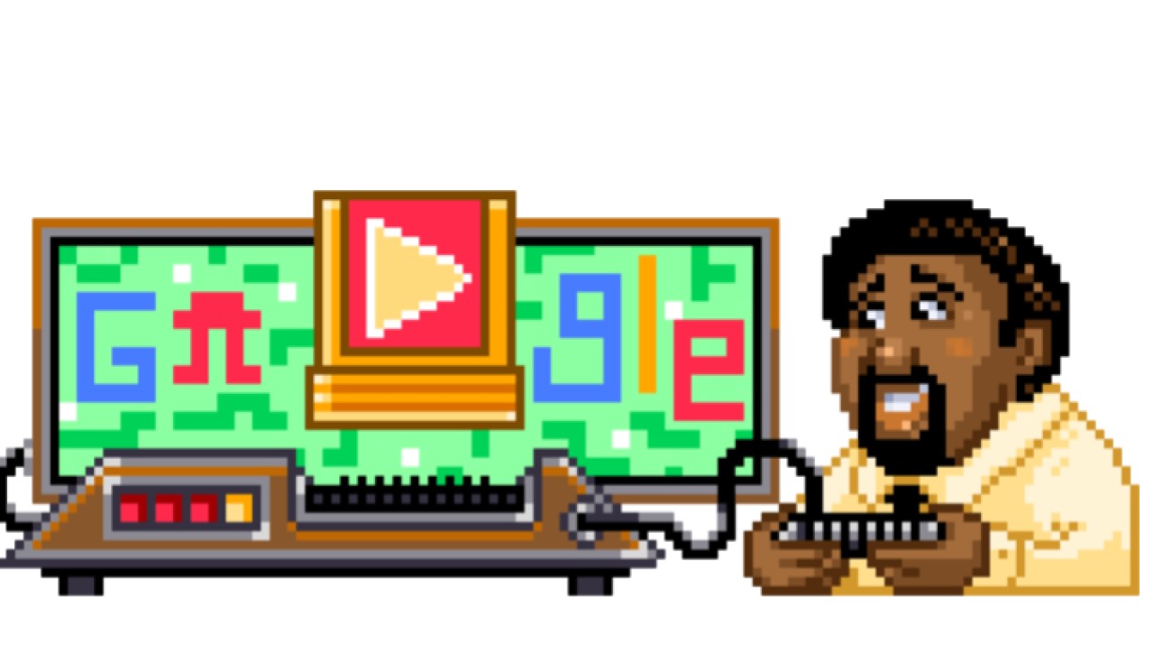 Tampilan Google Doodle dengan ilustrasi Gerald "Jerry" Lawson yang disajikan ala video game retro, diakses pada Kamis (1/12/2022). (ANTARA/Google Doodle)