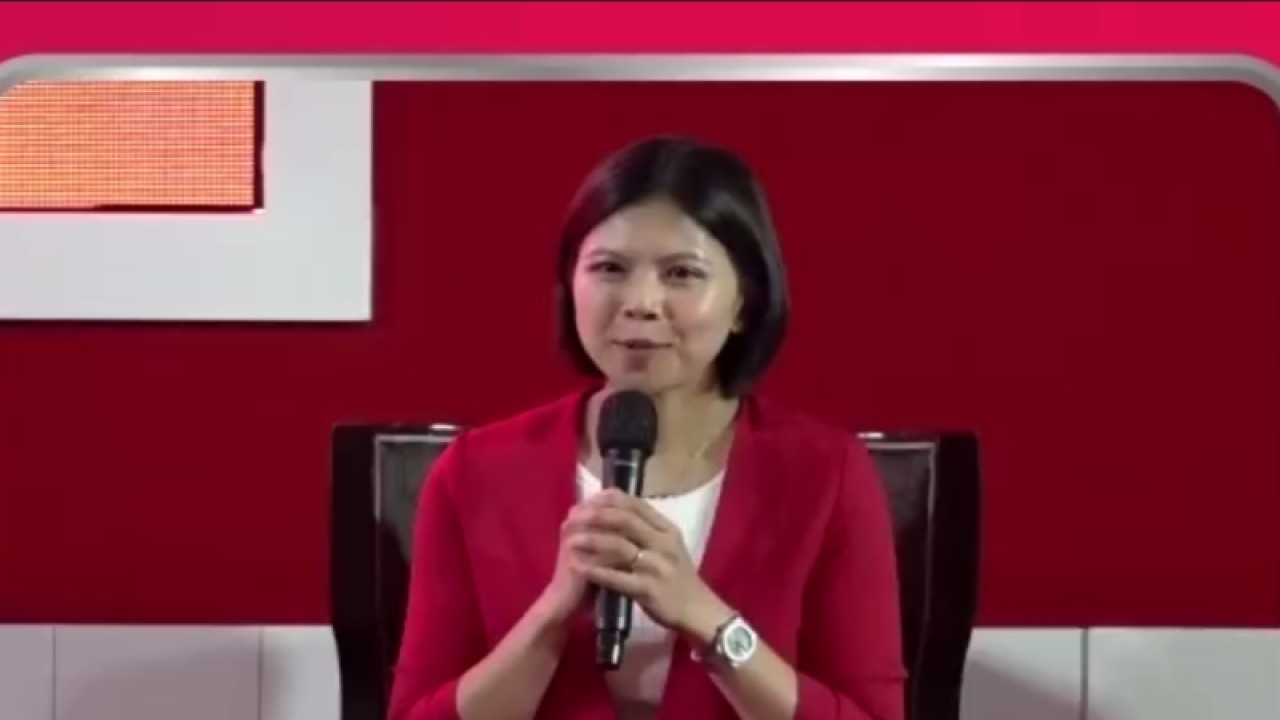 Tangkapan layar mantan pebulu tangkis nasional Greysia Polii dalam konferensi pers virtual “Tunjuk Tangan untuk Generasi Maju Indonesia", Rabu (14/12/2022).    (ANTARA/Lia Wanadriani Santosa)