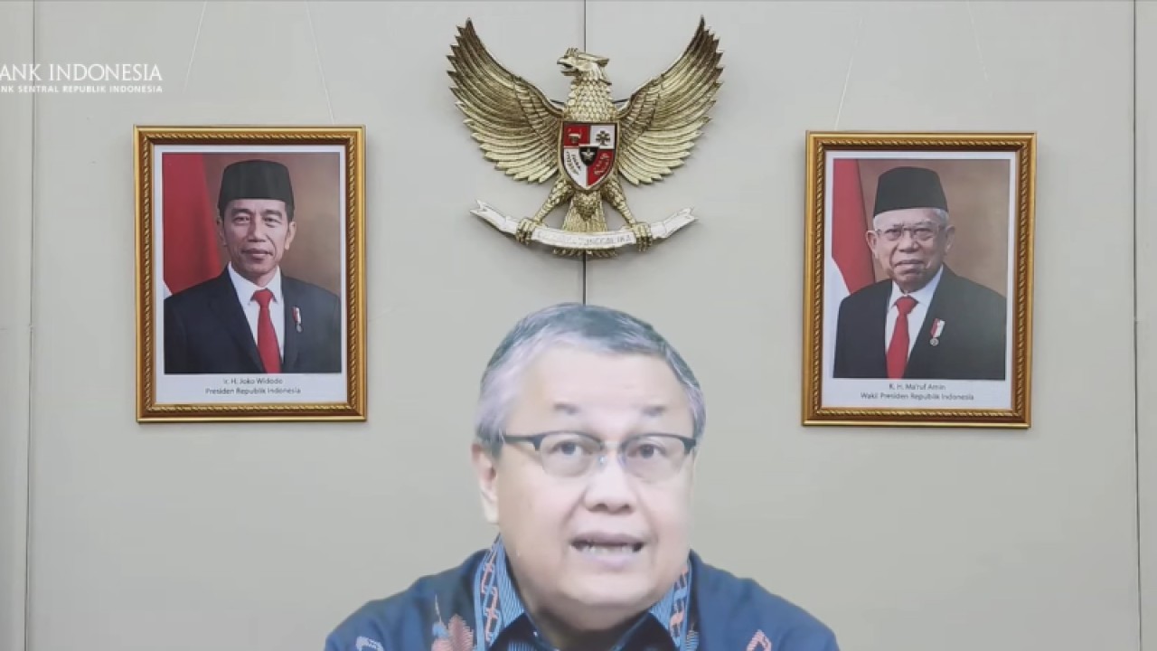 Gubernur BI Perry Warjiyo dalam Pengumuman Hasil RDG Desember 2022 yang dipantau secara daring di Jakarta, Kamis (22/12/2022). ANTARA/Agatha Olivia Victoria
