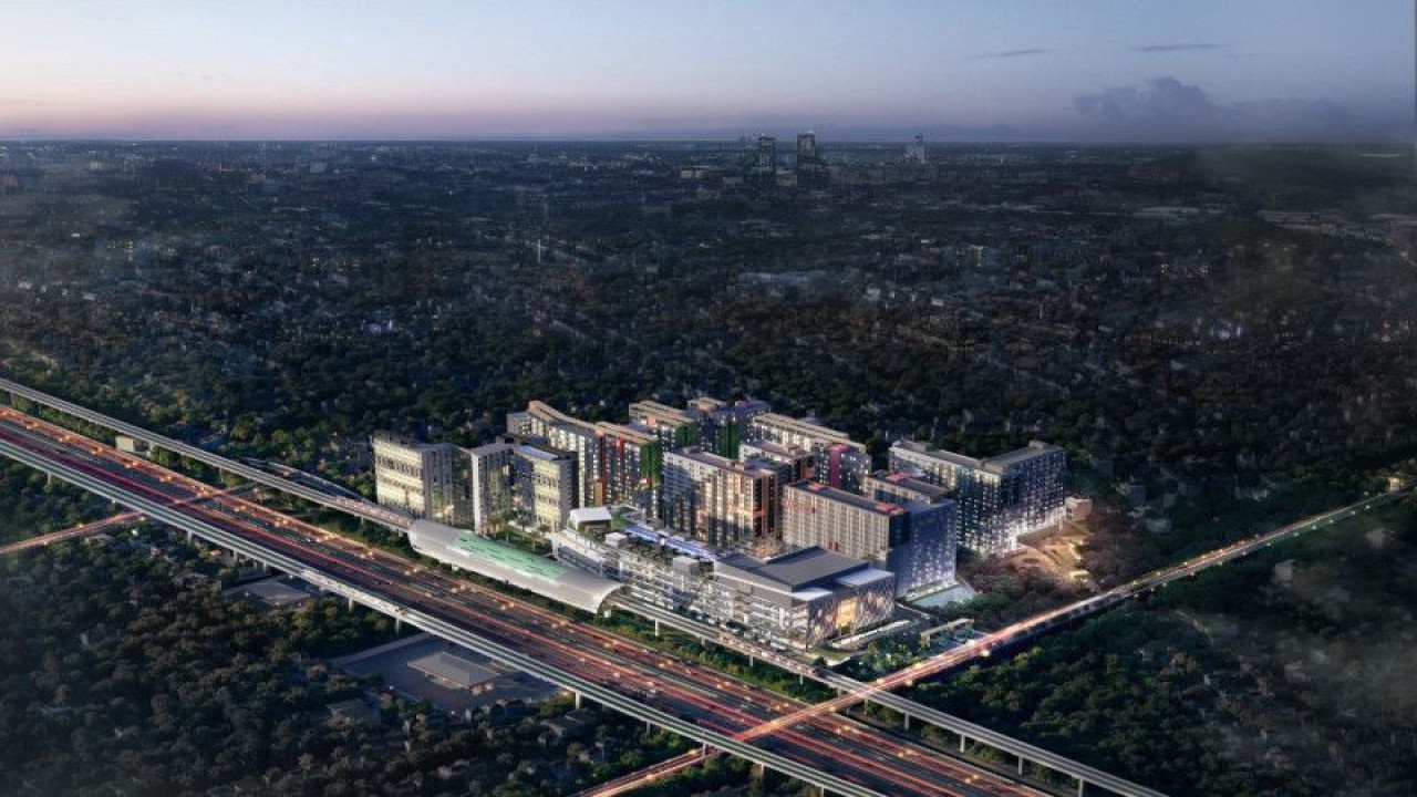 Hunian berbasis transportasi massal atau transit oriented development (TOD) di Kota Bekasi, Jawa Barat (Antara/HO/ADCP)