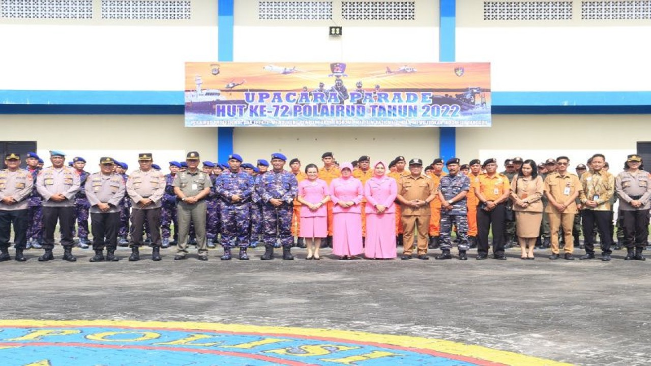 HUT Ke-72 Kepolisian Perairan dan Udara (Polairud) di Mako Ditpolairud Polda DIY, Pantai Depok, Kabupaten Bantul, DIY, Senin (5/12/2022) (Foto Humas Pemkab Bantul)
