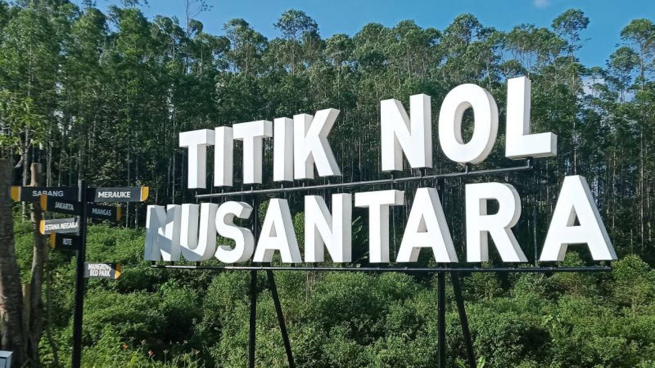 Kawasan titik nol IKN di Kecamatan Sepaku, Kabupaten Penajam Paser Utara. (ANTARA/Novi Abdi-Bagus Purwa)