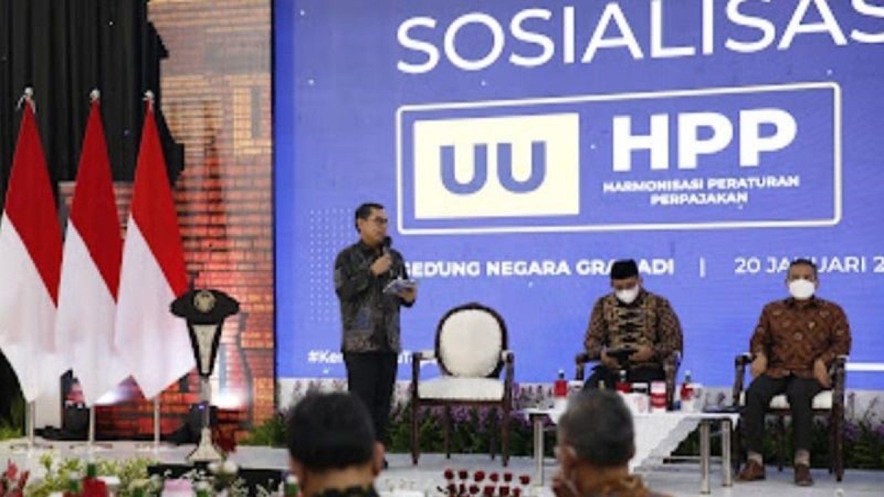 Ilustrasi: Kegiatan sosialisasi Undang-Undang Harmonisasi Peraturan Perpajakan (UU HPP) yang digelar di Surabaya, Jawa Timur. ANTARA/HO-DJP/aa. (Handout Dirjen Pajak)