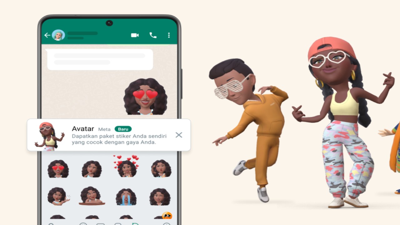 Ilustrasi penggunaan avatar di layanan WhatsApp. (ANTARA/HO/WhatsApp)