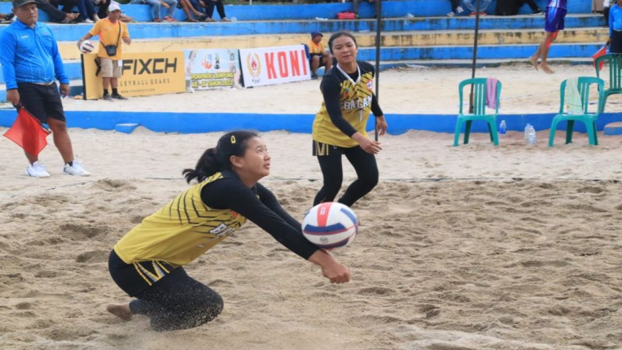 Ilustrasi pertandingan olahraga voli pantai di Porprov Lampung (ANTARA/HO)